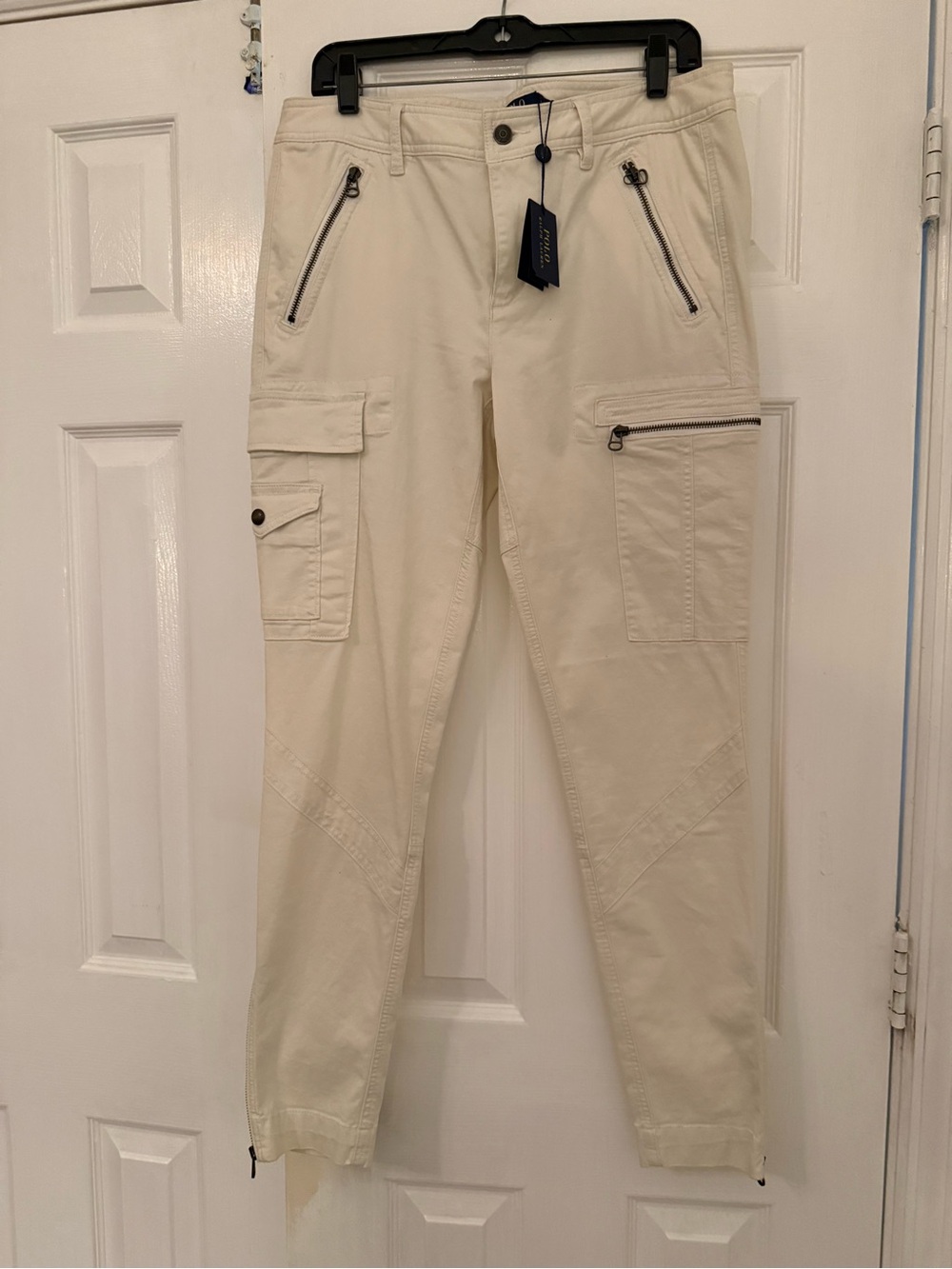 U.S. Polo Assn. Cream Cargo Zip-Pocket Pants